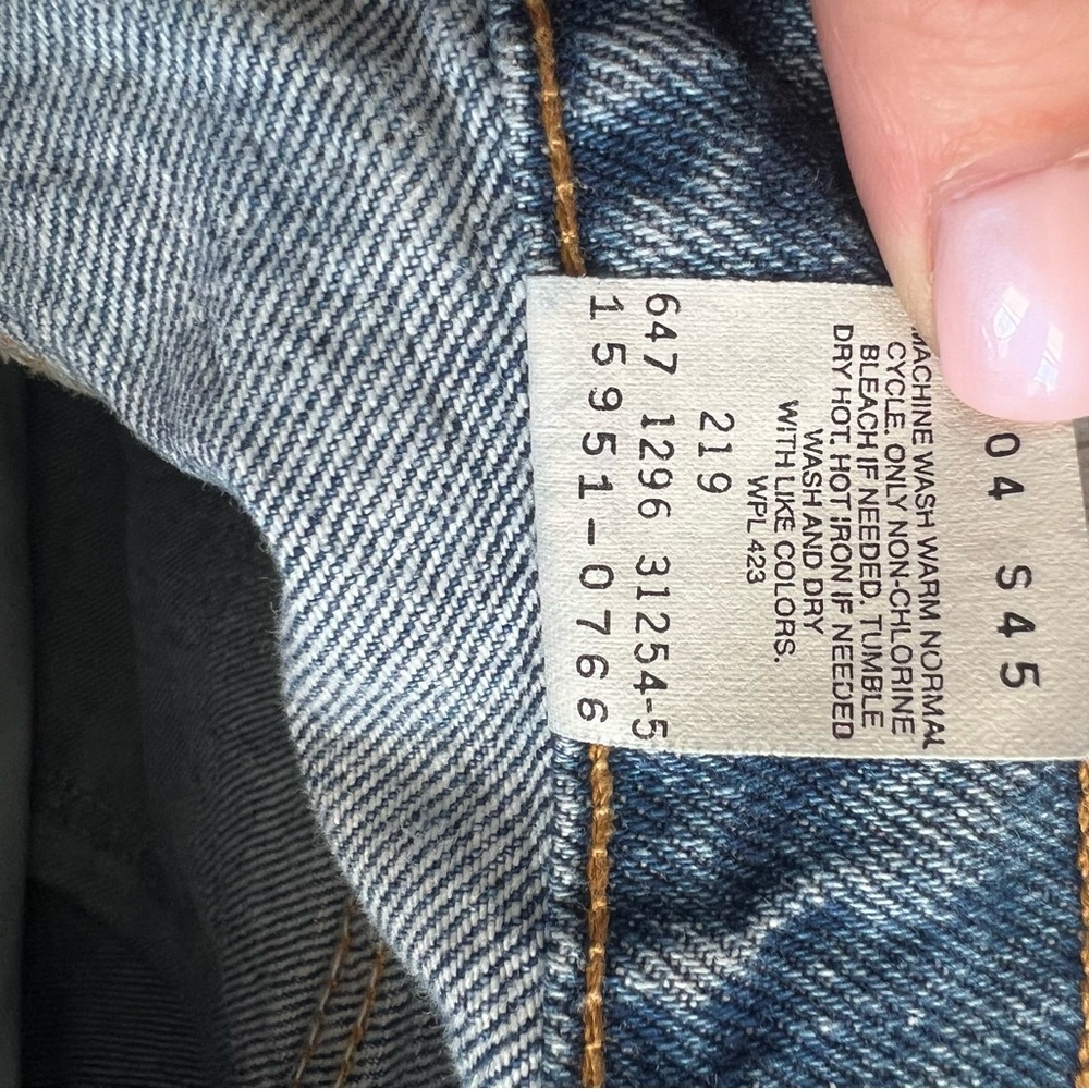 Levi's Vintage Blue Relaxed Tapered Fit Jeans Womens 90’s Size 12 - Picture 4 of 5